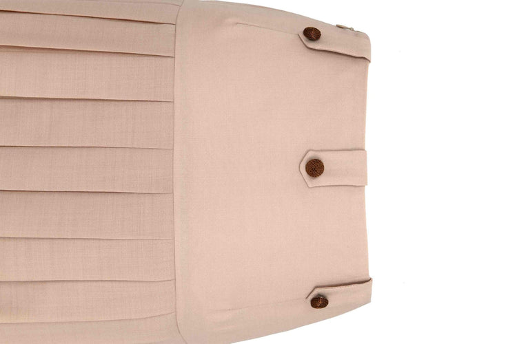 Pleated virgin wool midi skirt by Botteghe Oscure