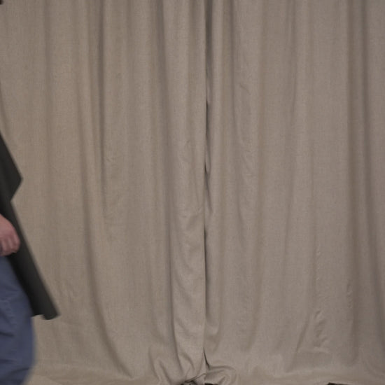 Model wearing Botteghe Oscure Loden wool cape