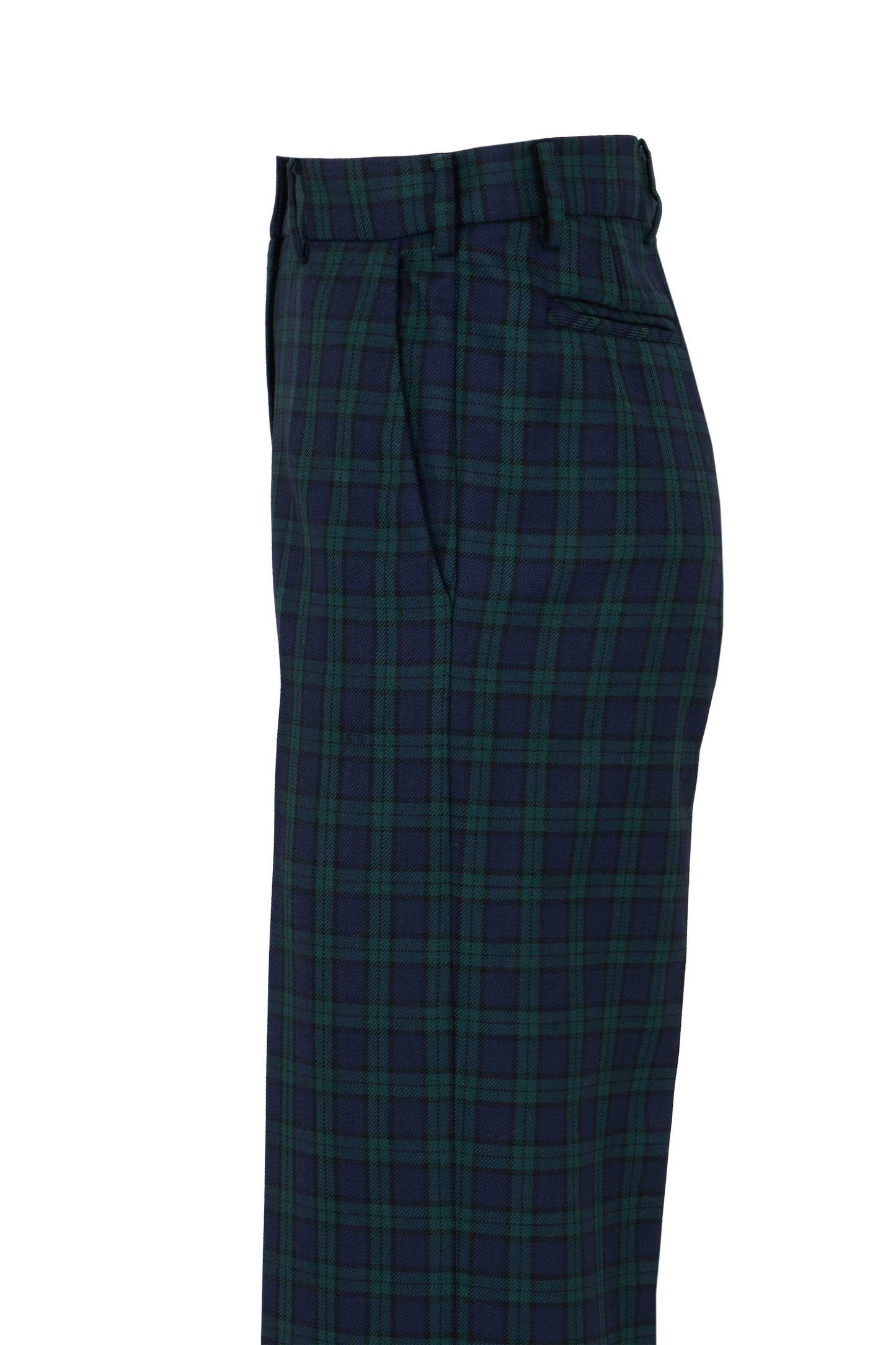 Pantaloni sartoriali flare-cut in tartan